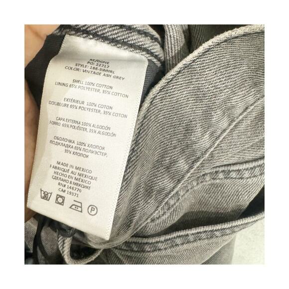 RE/DONE Vintage Ash Grey 90s High-Rise Loose Straight-Leg Jeans Size 23 NWT - Picture 10 of 13